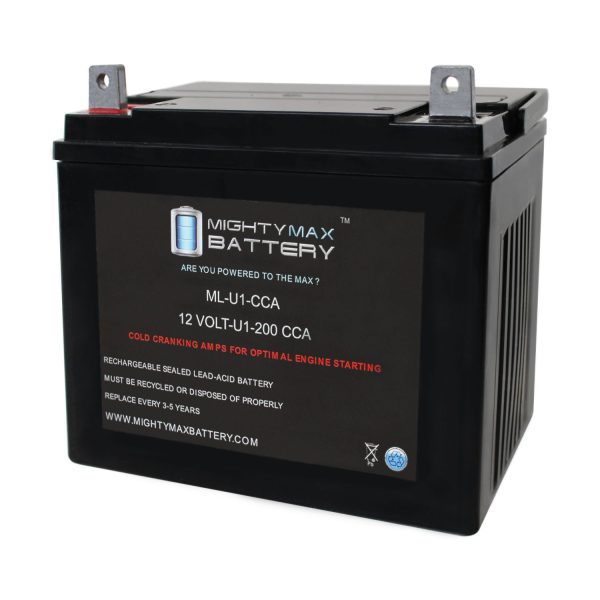 ML-U1 12V 200CCA Battery for MTD Z2256 Zero-Turn Radius Lawn Mower