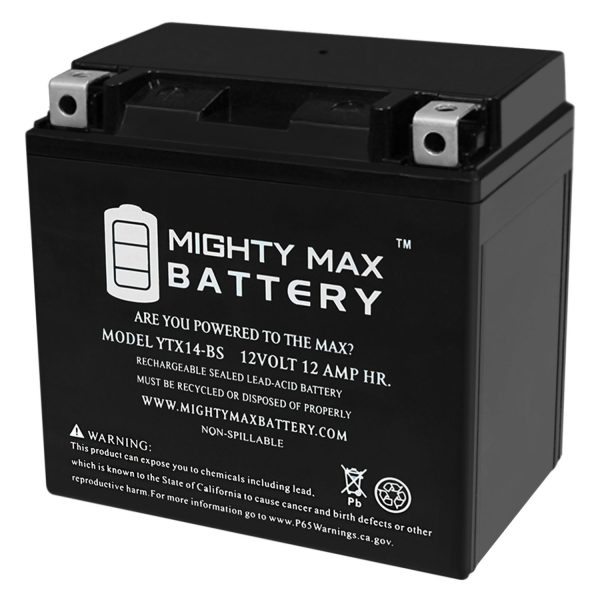 YTX14-BS Replacement Battery Compatible with PowerStar KMX14-BS