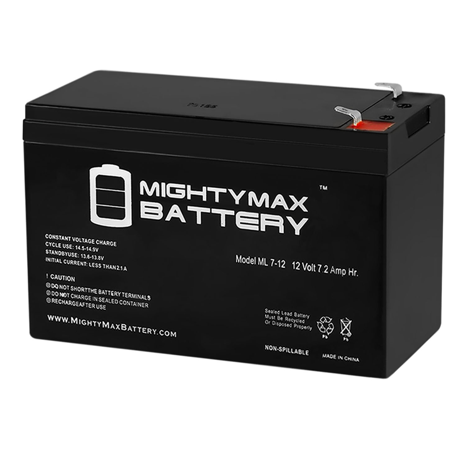 Mighty Max Battery 12V 7AH Sealed Lead Acid for RITAR RT1270.Haze HZS12-7.5 F2 Brand Product 