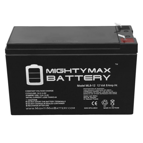 12V 8Ah SLA Battery Replaces Honeywell NX4L1 Security System