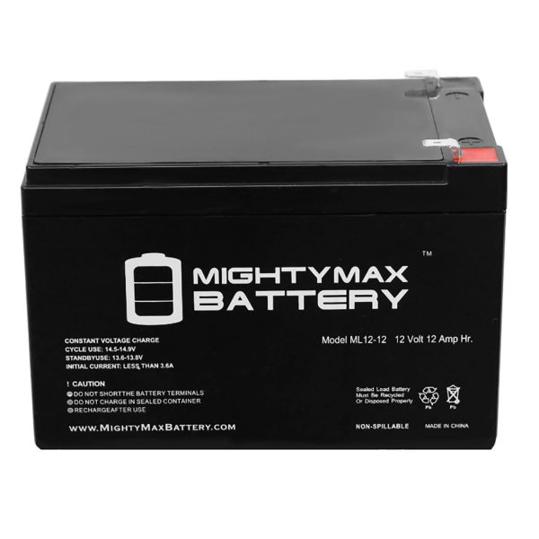 12V 12AH SLA Battery Replacement for Frank Mobility E-Fix E19