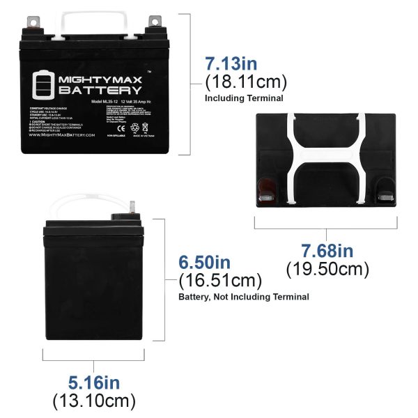 12V 35AH SLA Replacement Battery for Drive Medical Odyssey 4-wheel