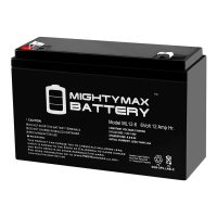 6V 12AH F2 Replacement Battery compatible with Panasonic LCR6V10P, LC-RB0610P