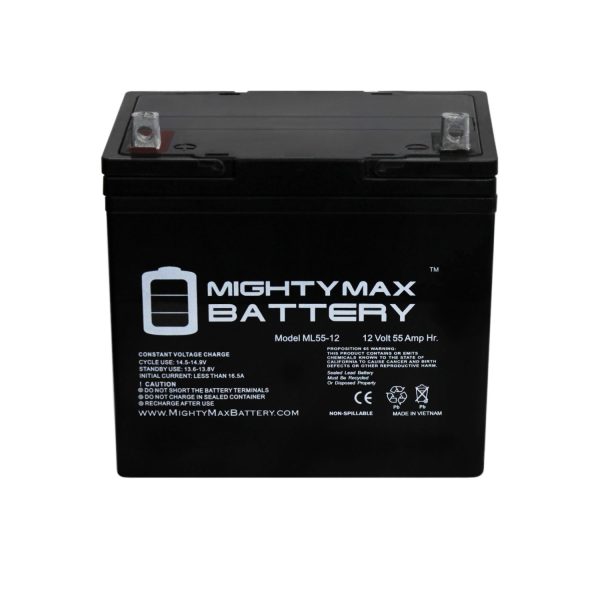 12 Volt 55 AmpH SLA Battery for Pride Jazzy Wheelchair 1133