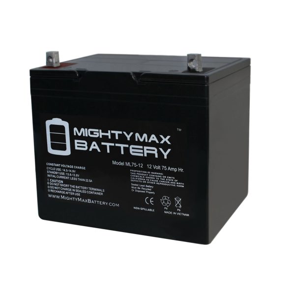 ML75-12 12V 75Ah Replaces Invacare TDX4 TDX5 Mobility Battery