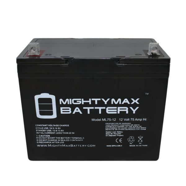 12V 75Ah SLA Replacement Battery for C&D Dynasty UPS12-270FR