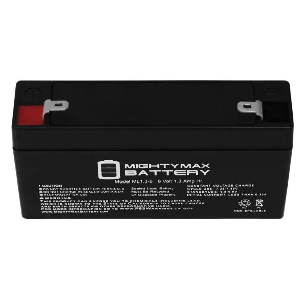 6V 1.3Ah SLA Replacement Battery for Power Kingdom PS1.2-6