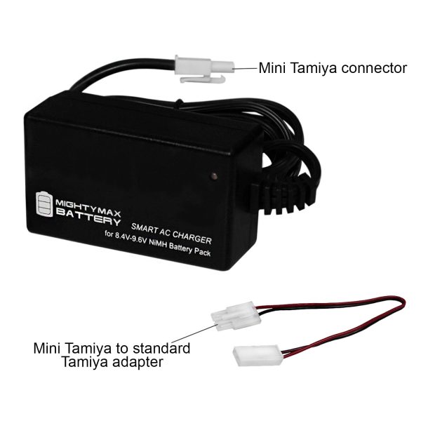 Smart Charger for 8.4V-9.6V NiMH Battery Packs w/ Mini Tamiya Connector