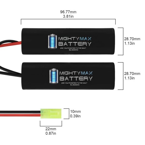 9.6V 2000mAh REPLACEMENT FOR AK AIRSOFT SPR CARBINE AEG BATTERY