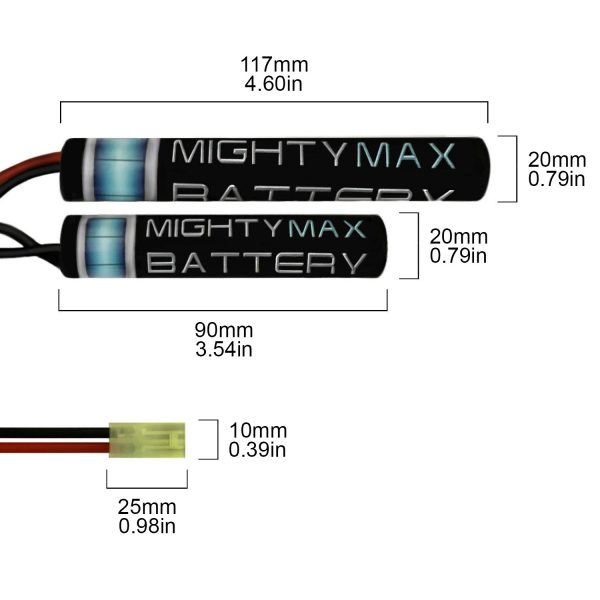 8.4V 1600mAh NiMH BUTTERFLY REPLACES UMAREX GG HK MP5 SD5 COVERT AEG