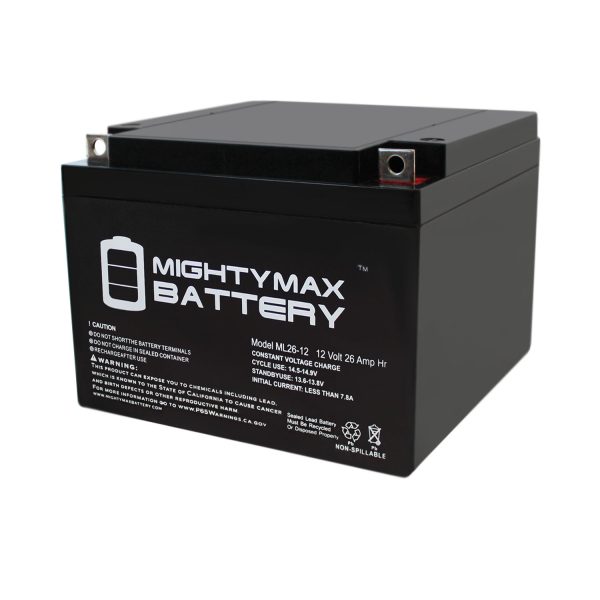 ML26-12 12V 26AH Replacement Battery for NP2612, 12260SLDA, 12260SLDY