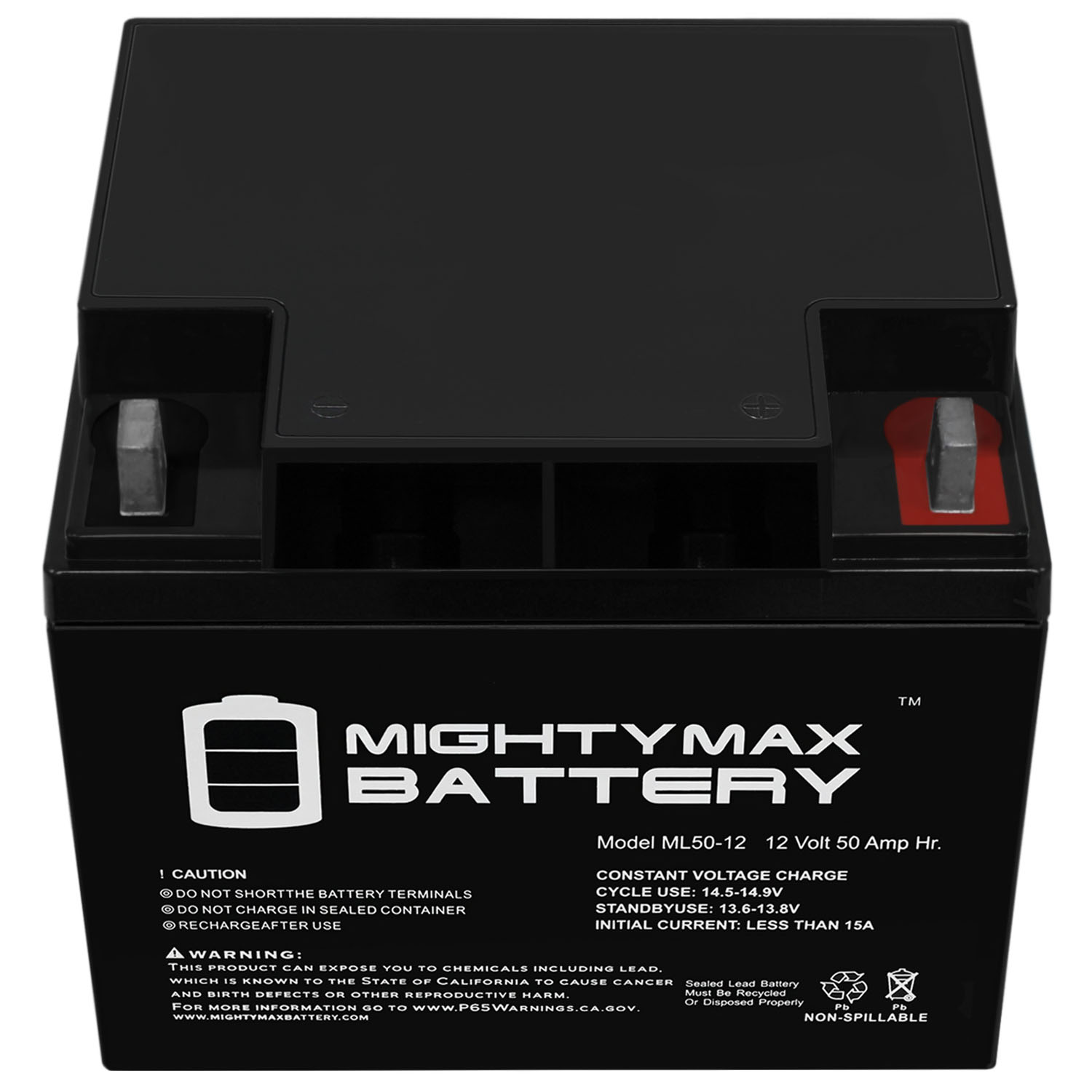 12V 50AH Replacement Battery for Ritar RA12-40H - MightyMaxBattery