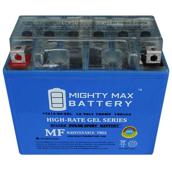 YTX12-BS 12V GEL Replacement Battery for UB-YTX12-BS