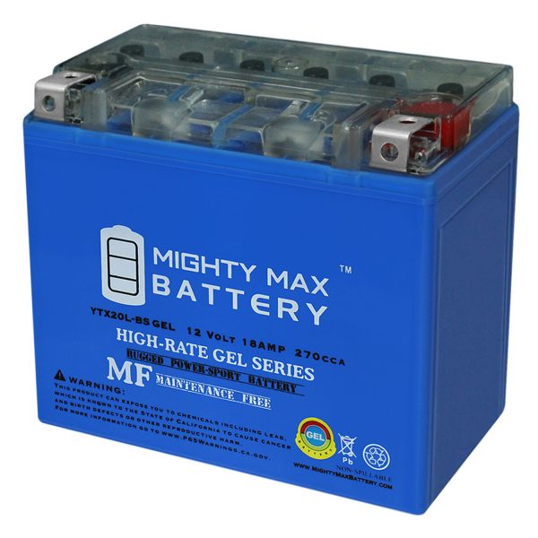 YTX20L-BS GEL Battery Replacement for BRP 850 Outlander, Renegade 18