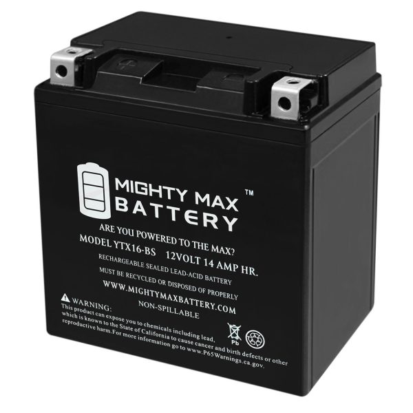 YTX16-BS Replacement Battery for Parts Unlimited AGM YTX16-BS