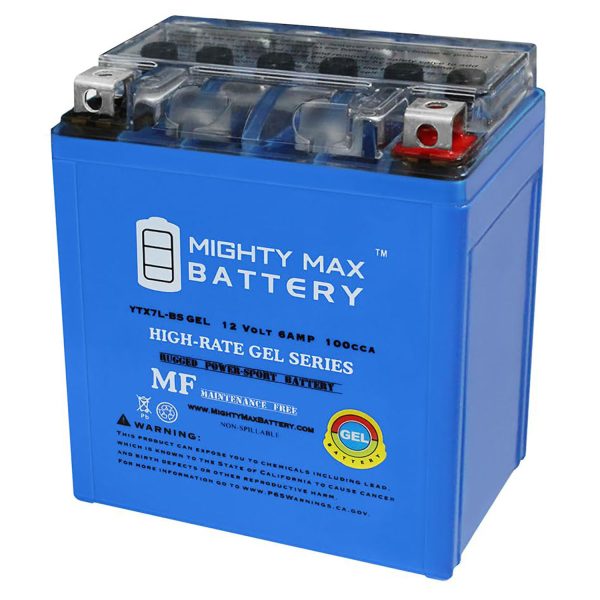 12V 6AH Gel 100CCA Replacement Battery Compatible with Power Source YTX7L-BS