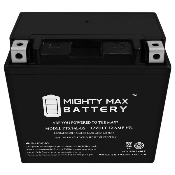YTX14L-BS Replacement Battery Compatible with BRP 600 Ryker (ACE) 19-22