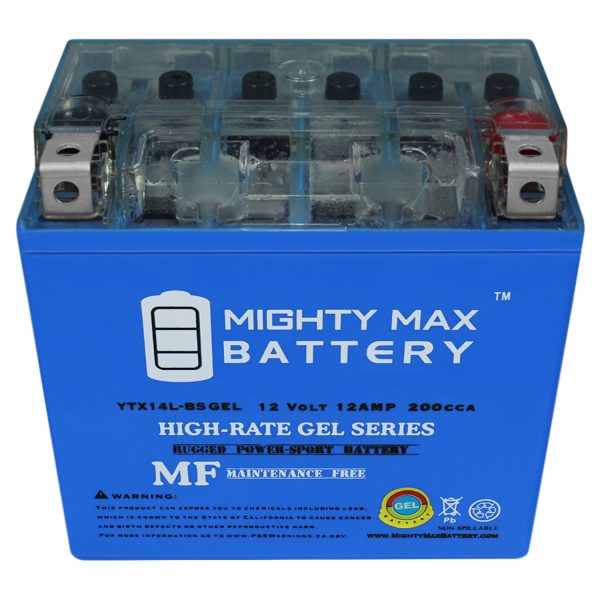 YTX14L-BS GEL Replacement Battery for Niche YTX14L-BS