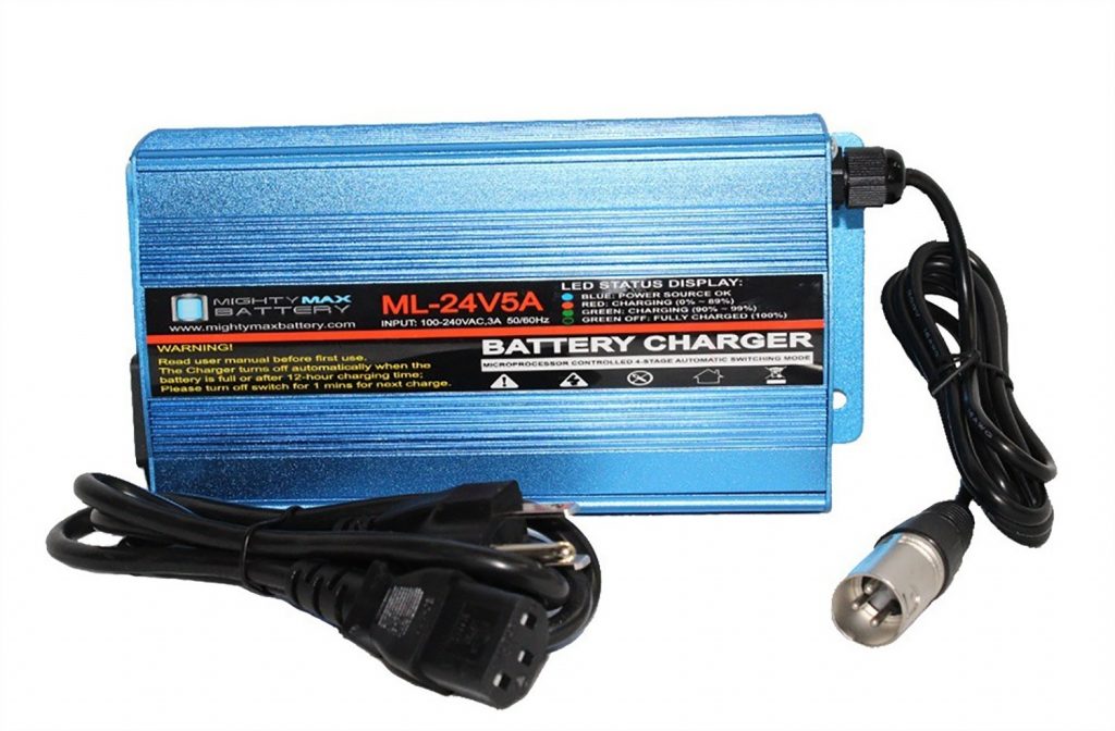 24 Volt 5 Amp Wheelchair Battery Charger MightyMaxBattery