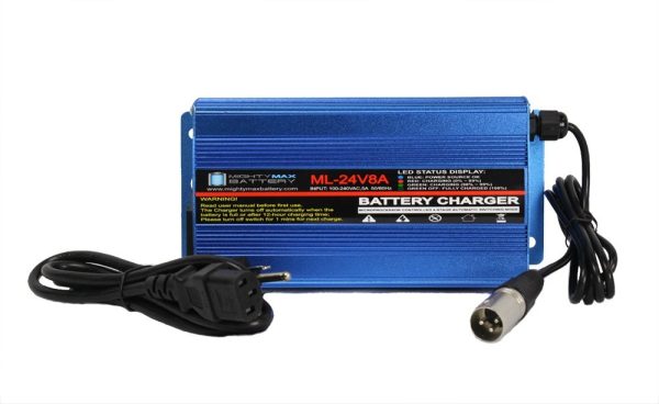 24 Volt 8 Amp Charger For JAC0724 XLR, CH5404, CP2480 XLR