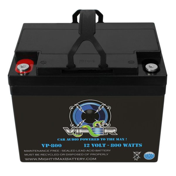 Viper VP-800 12V 800 Watt Replacement Battery for 12V High Current AGM Car Audio Power Battery