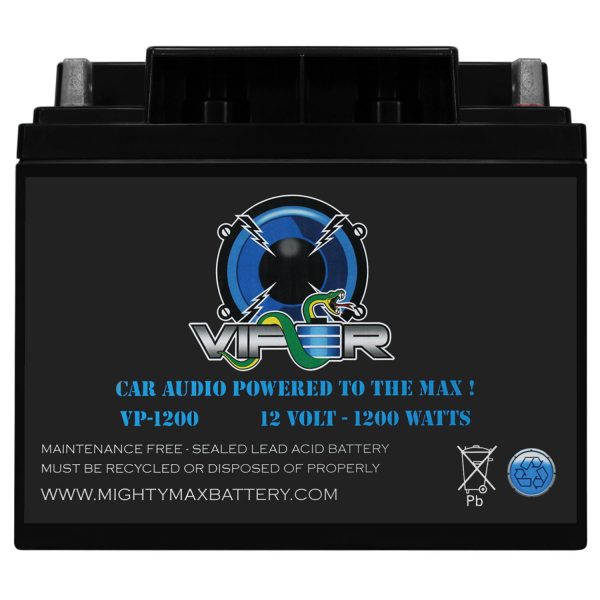 Viper VP-1200 12V 1200 Watt Replacement Battery for Kinetik (HC1200-BLU) Black Power Cell