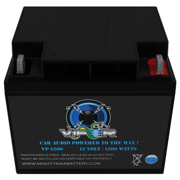Viper VP-1200 12V 1200 Watt Replacement Battery for Kinetik (HC1200-BLU) Black Power Cell