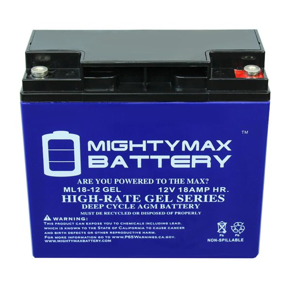 12V 18AH GEL Replacement Battery for SCOOTER E-BOARDER