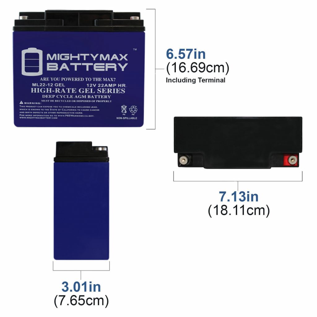 thumbnail image 2 of Aazon.co: Ighty Ax Battery 12V 22AH Gel Battery For Jup N Carry 2 of 11