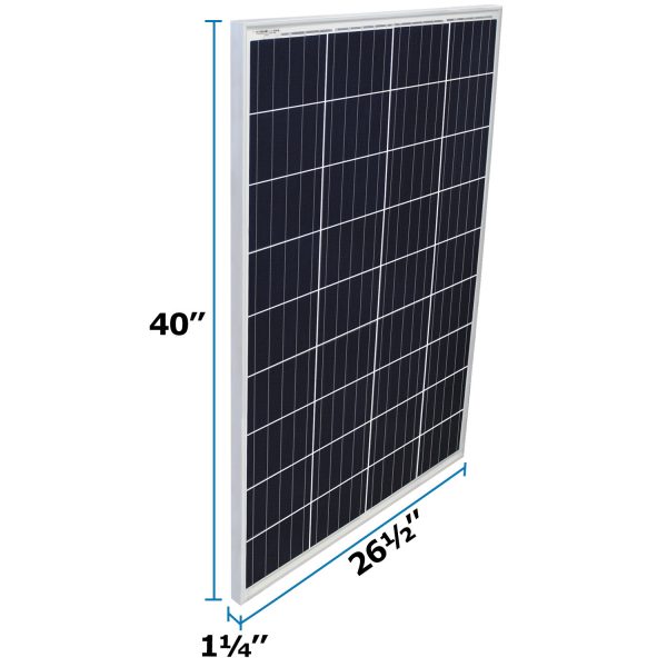 100Watt Solar Panel 12V Poly Battery Charger for Charging Boat, Car, Van, RV