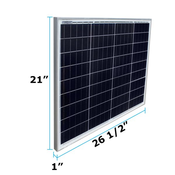 50 Watts Solar Panel 12V Poly Battery Charger for Trolling Motors