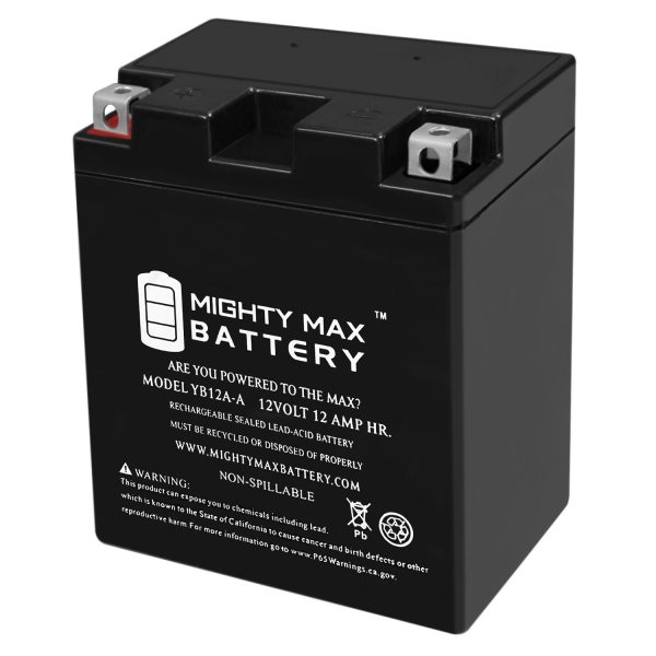 YB12A-A 12V 12AH Replacement Battery for Parts Unlimited RCB12A-A