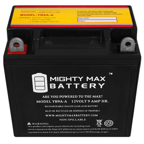 YB9A-A 12V 9AH 130 CCA Replacement Battery for Kimpex YB9A-A