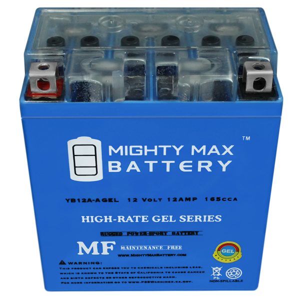 12V 12AH 165CCA GEL Replacement Battery Compatible with Yamaha Bty-Yb12A-A0-00