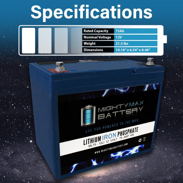 12V 75AH Lithium Battery Replaces Eaton Powerware 153302035-001 UPS