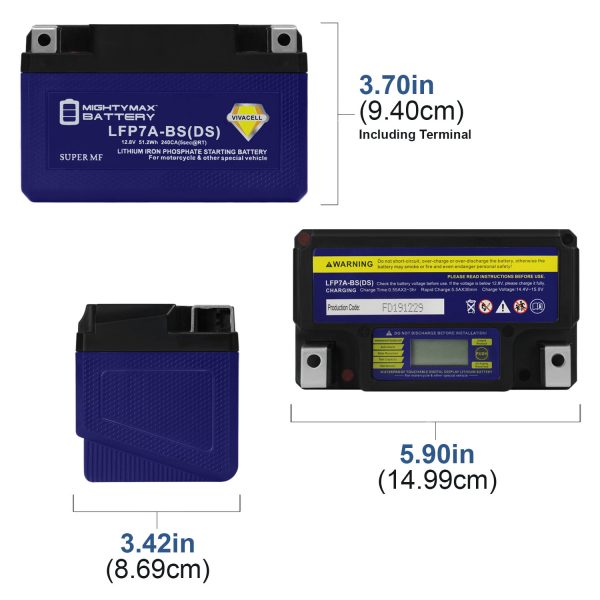 YTX7A-BS Lithium Replacement Battery for Scooter YTX7A-BS Battery