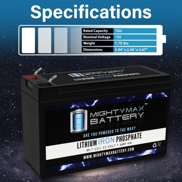 Power Up Your Gear! 2-Pack Mighty Max 12V 7Ah SLA Batteries For Alarms, Scooters & More