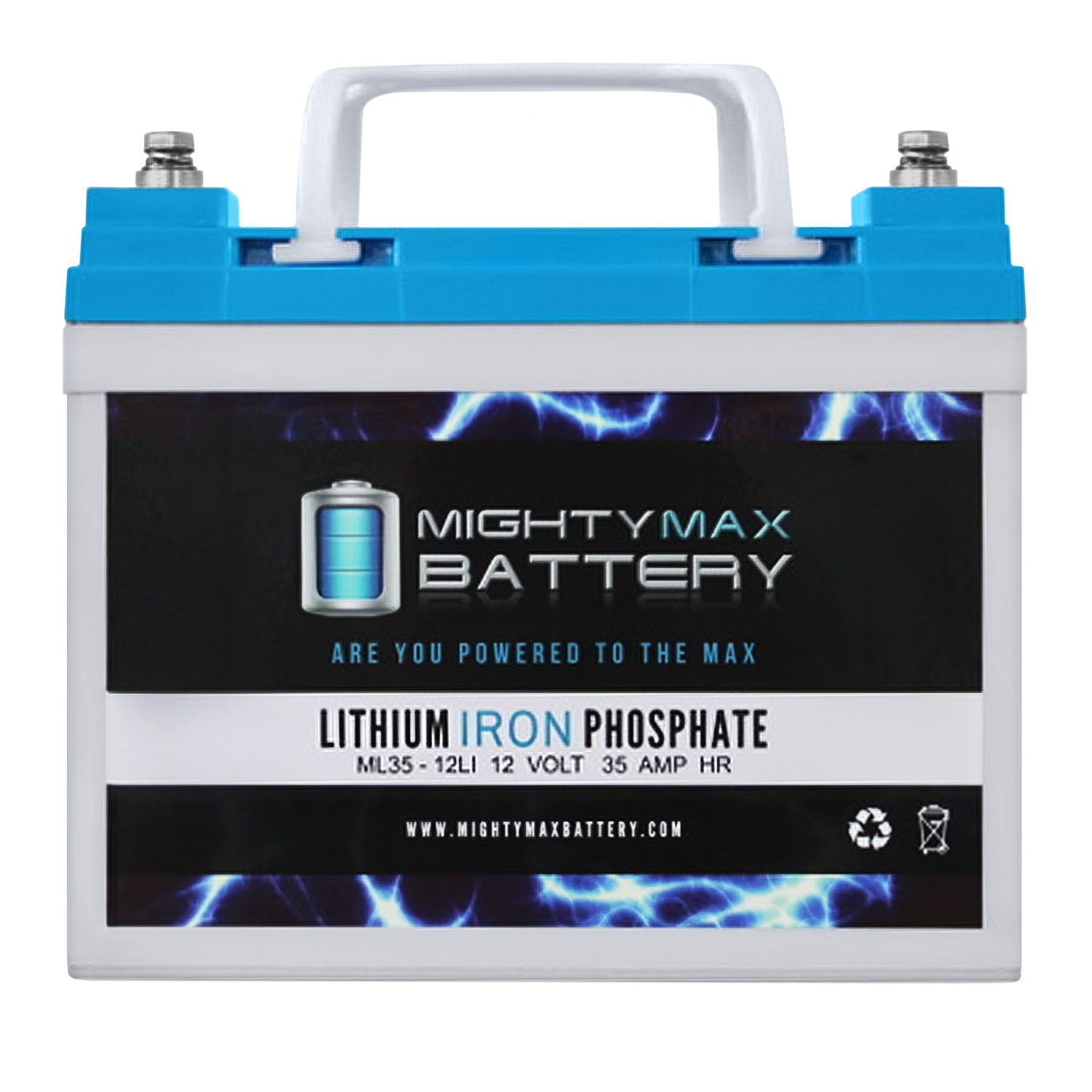 Mighty Max Battery ML35-12LI - 12 Volt 35 AH Deep Cycle Lithium Iron  Phosphate (LiFePO4) Rechargeable and Maintenance Free Battery -  MightyMaxBattery