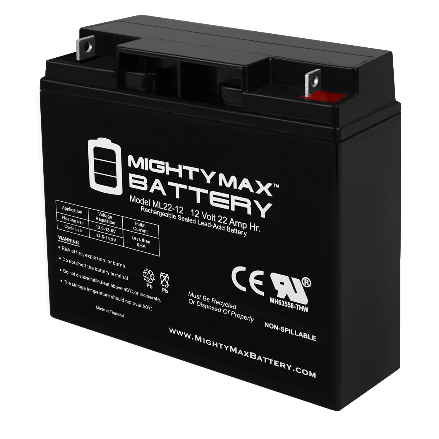12V 22Ah SLA Battery Replacement for Dewalt/black and Decker Cmm1000