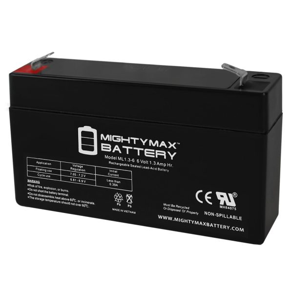 ML1.3-6 6V 1.3AH SLA Battery F1 Terminal