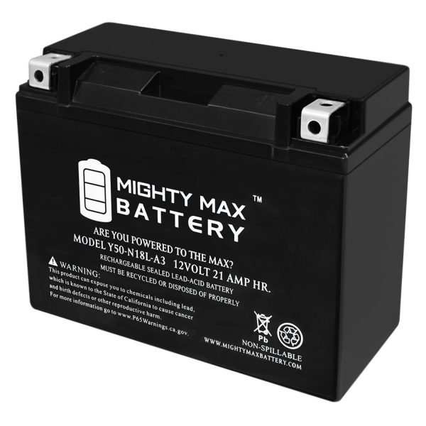 Y50-N18L-A3 Maintenance Free AGM Motorcycle Battery
