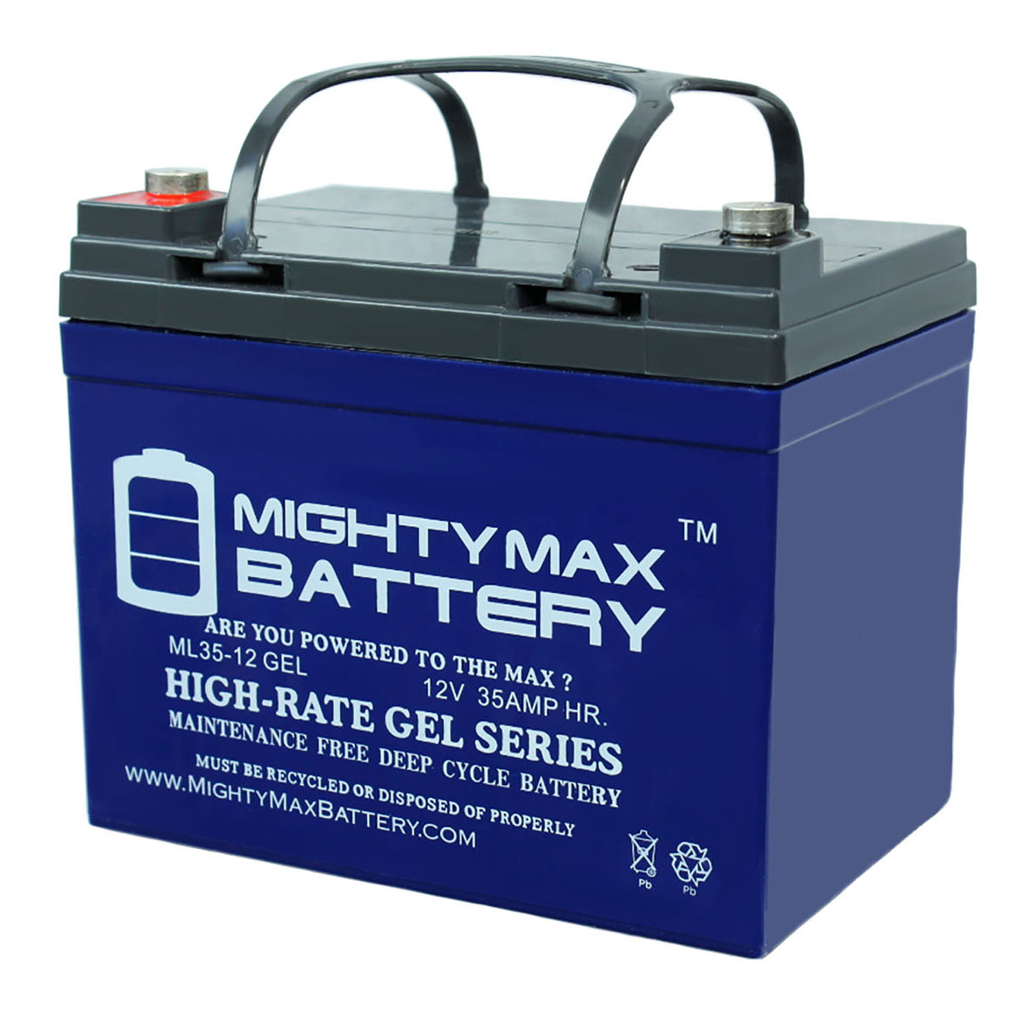 golf ergens Vernauwd 12V 35Ah GEL Battery Replacement for Deka 8GU1 - MightyMaxBattery