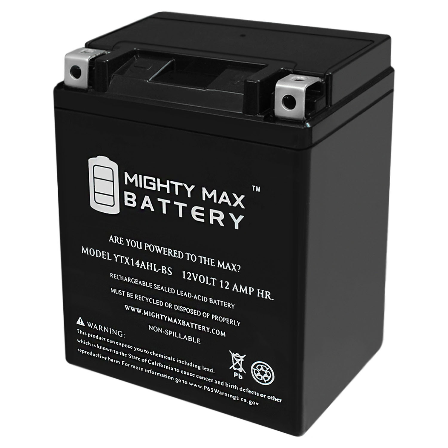 YTX14AHL 12V 12Ah Battery Replaces Lithium ION ATV Motorcycle Racing