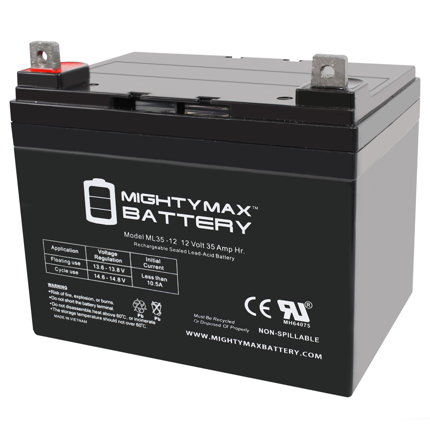  Mighty Max Battery ML4-6 - 6 Volt 4.5 AH, F1 Terminal,  Rechargeable SLA AGM Battery : Health & Household