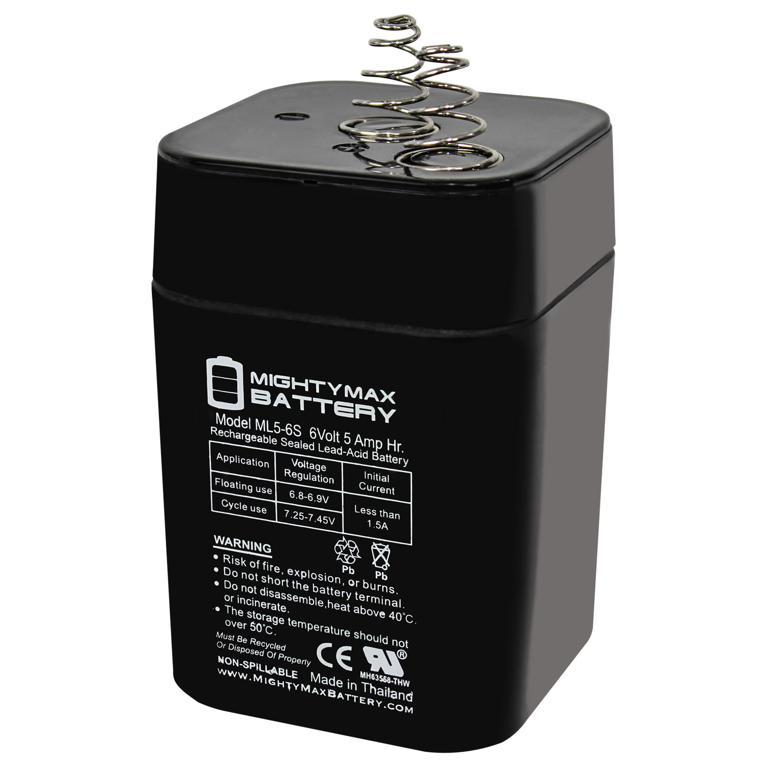 6 Volt 5 AMP HR Rechargeable Lantern Battery - Clam Pack Packaging - Boss  Buck