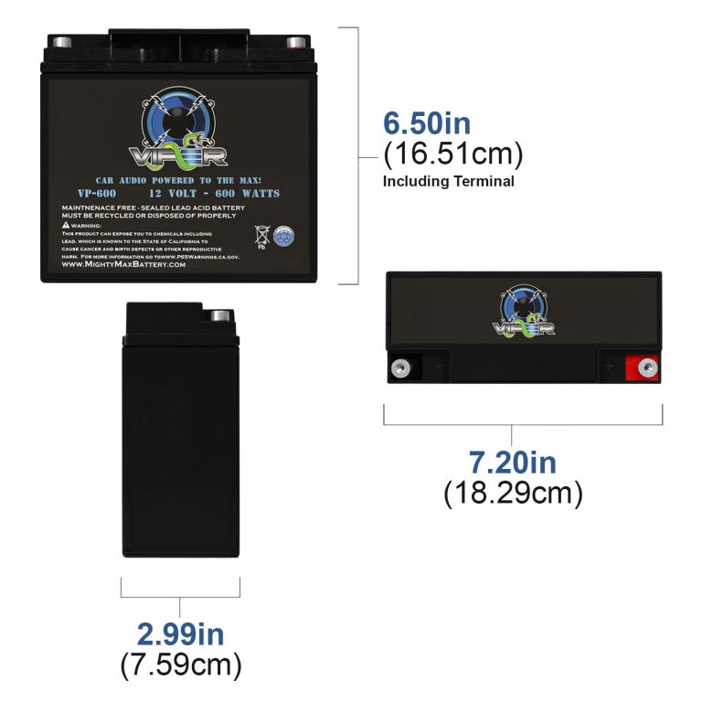 Viper by Mighty Max Battery VP600 12 Volt 18 AH, 600 Watt Car Audio