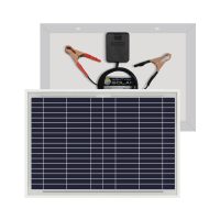 10 Watt polycrystalline solar panel with 6 foot alligator clips