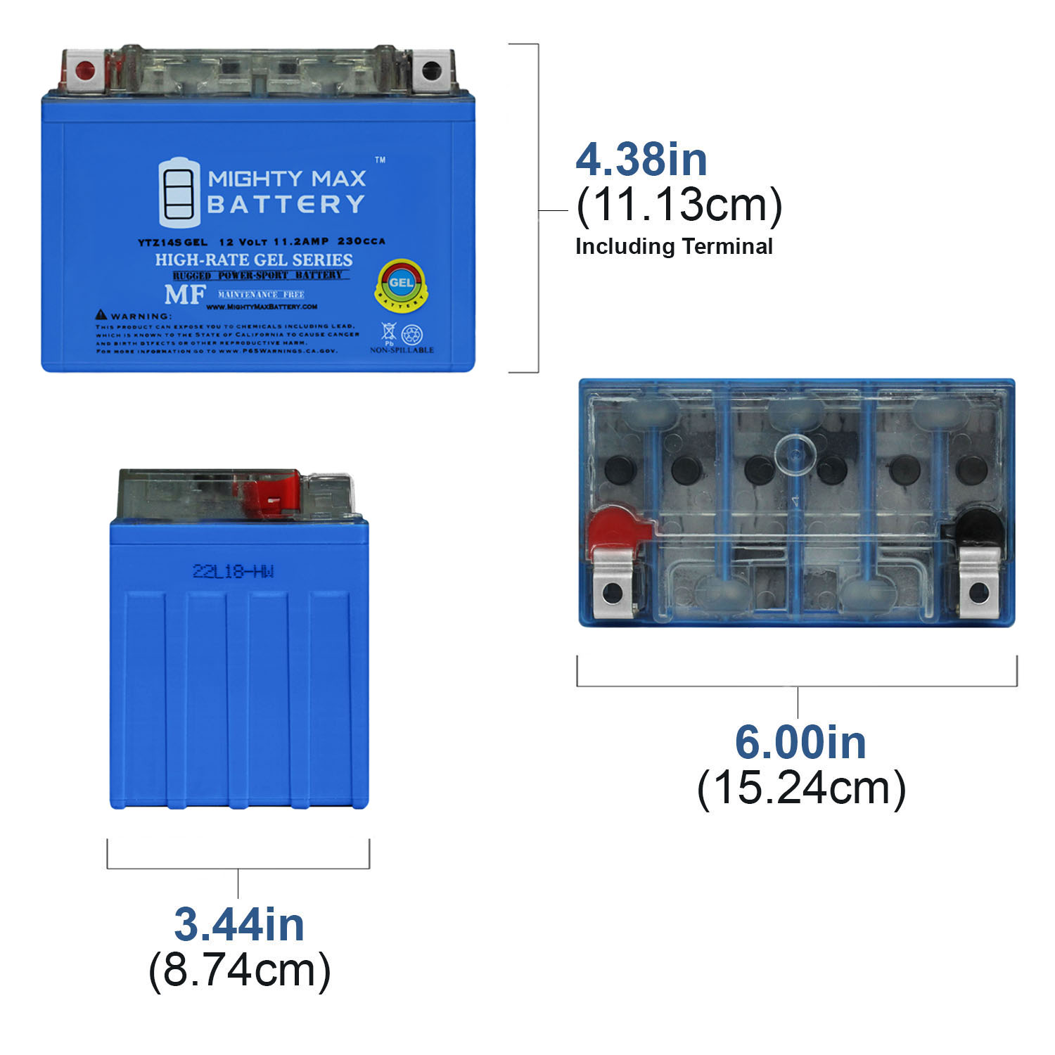 Batterie au lithium pour BMW R1200GS (04-12), R1200GS Adv (05-13) & HP2