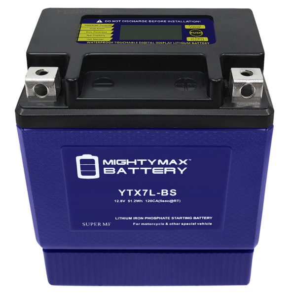 Mighty Max Battery YTX7L-BSLIFEPO4 - 12 Volt 6 AH, 150 CCA, Lithium Iron Phosphate (LiFePO4) Battery