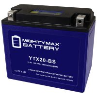 Mighty Max Battery YTX20-BSLIFEPO4 - 12 Volt 18 AH, 360 CCA, Lithium Iron Phosphate (LiFePO4) Battery